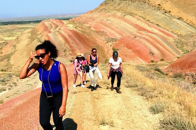 David Gareji and Real Rainbow Mountains Off-Road adventure + hike - Kapatadze Lake closes the route with salt and sky