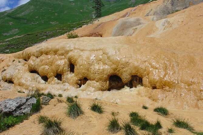KAZBEGI GUDAURI ANANURI One day group tour From Tbilisi! - Jvari Pass and the uncertain travertine stop