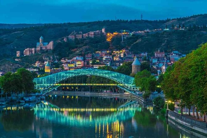Tbilisi City Tour - Bridge of Peace and Rike Park show modern Tbilisi