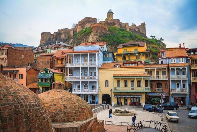 Tbilisi City Tour, Most Popular Tourists Destinations In The Capital Of Georgia - Narikala Fortress and Kartlis Deda Above the City